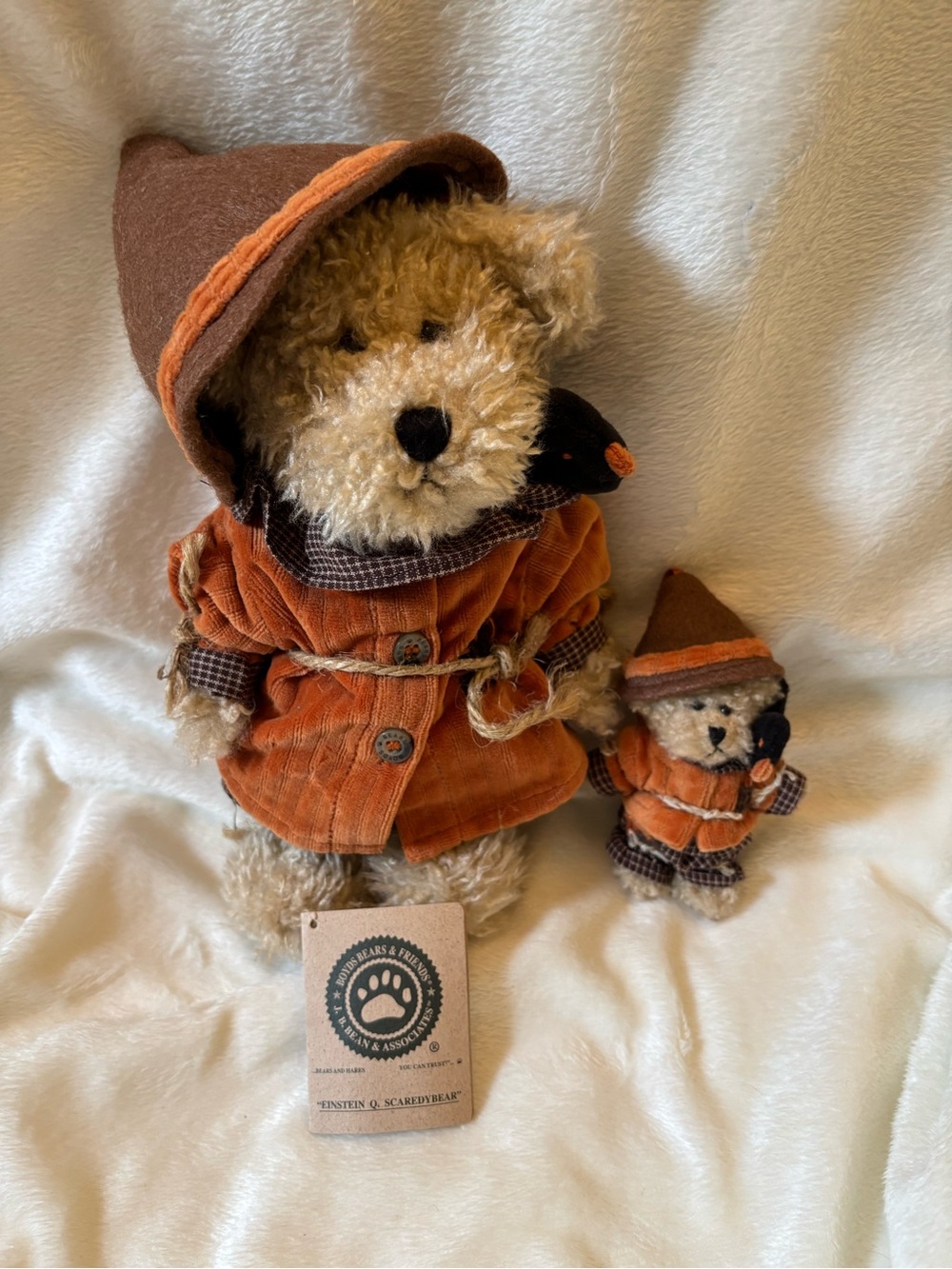 Set of 2 scarecrow themed plush Boyd’s Bears